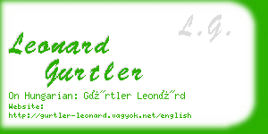 leonard gurtler business card